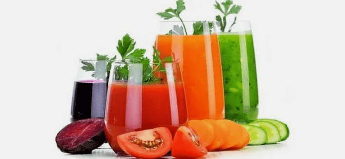Japanische Diätsäfte Gemüse und Obst